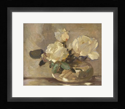 Framed Flowers in Clear Jar Study Print