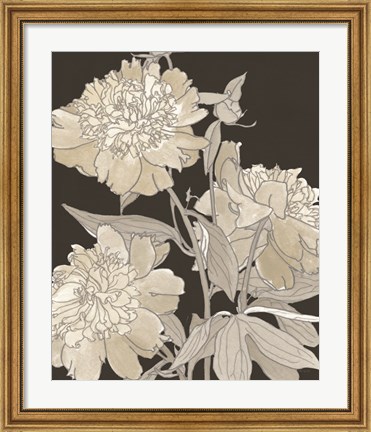 Framed Neutral Blooms 1 Print