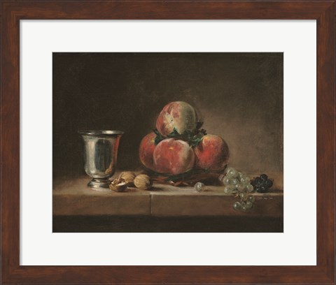Framed Vintage Peach Still Life Print