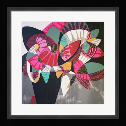 Framed Paper Flowers Print