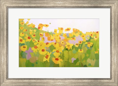 Framed Field of Sunflowers Print
