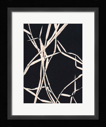 Framed Grass Detail Black Print
