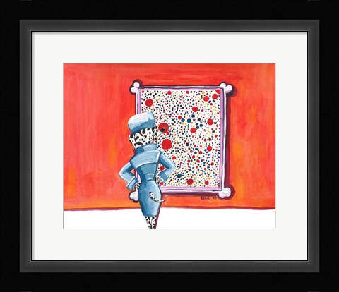 Framed Miss Indognito Does Pointillism Print
