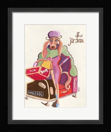 Framed Miss Jet Setter Print