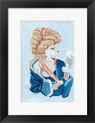 Framed Parisien Poodle Print