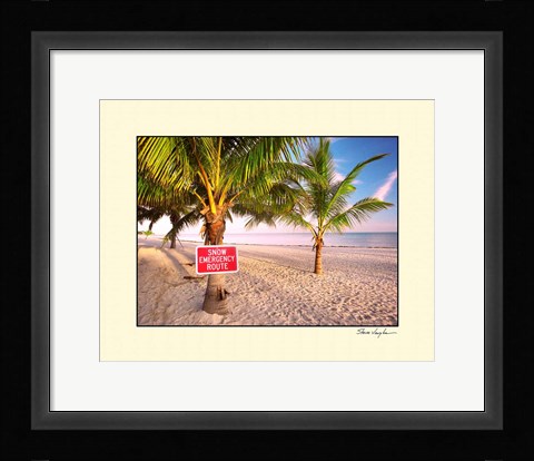 Framed Snow Emergency Route Print