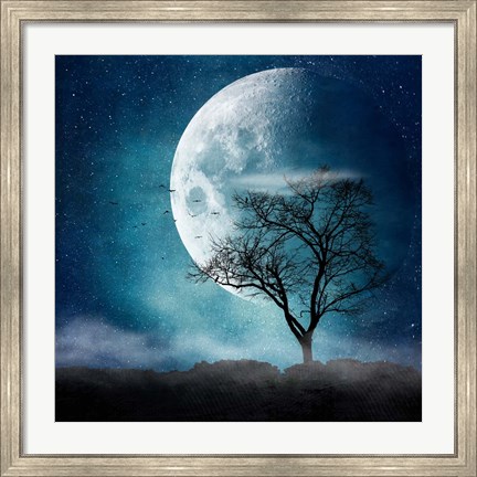 Framed Moon Blues Print