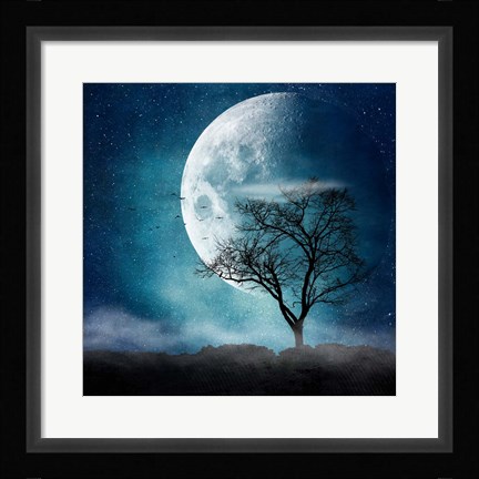 Framed Moon Blues Print