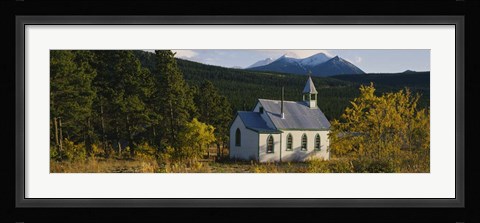 Framed Church in a forest, Yukon, Canada Print