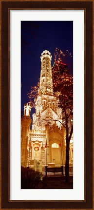 Framed Low angle view of a tower, Old Water Tower, Chicago Print