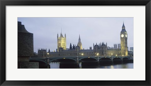 Framed Westminster Bridge, Big Ben, Houses Of Parliament, London Print