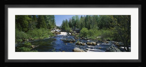 Framed Waterfall in the forest, Michigan Print
