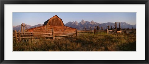 Framed Exterior of a barn, Grand Teton National Park, Wyoming Print