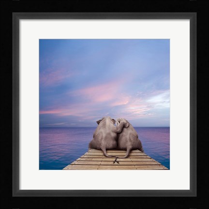 Framed Pachyderm Pier Print
