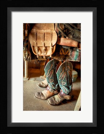 Framed Old Boots Print