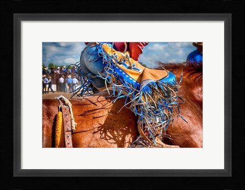 Framed Bronc Rider Print