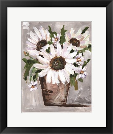 Framed Farmgirl Flowers Print