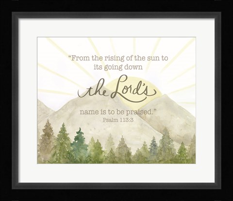 Framed Rising of the Sun Print