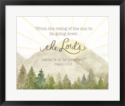 Framed Rising of the Sun Print