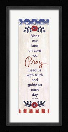 Framed Bless Our Land Print