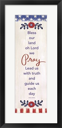 Framed Bless Our Land Print