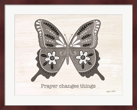 Framed Prayer Butterfly Print