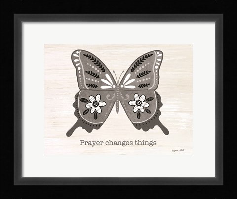 Framed Prayer Butterfly Print
