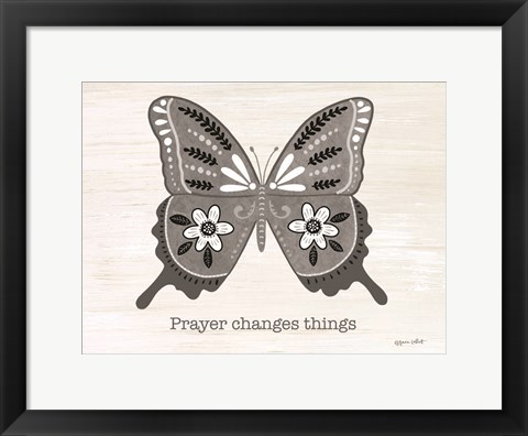 Framed Prayer Butterfly Print