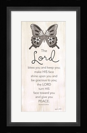 Framed Lord Bless You Print