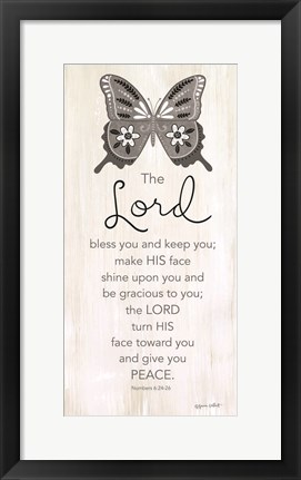 Framed Lord Bless You Print