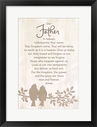 Framed Our Father Print