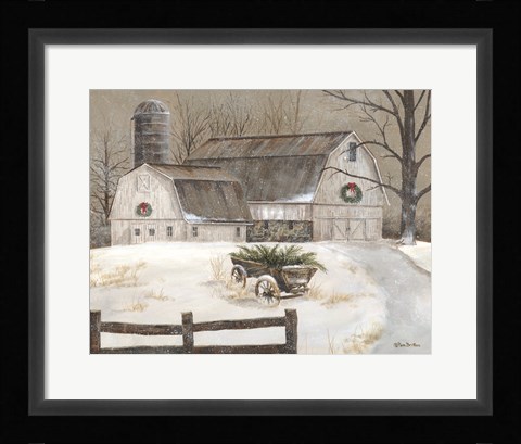 Framed Wagon on the Farm Print