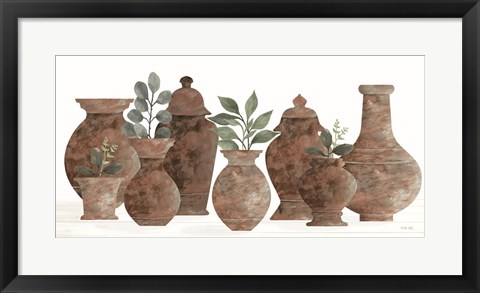 Framed Clay Vases and Pots Print
