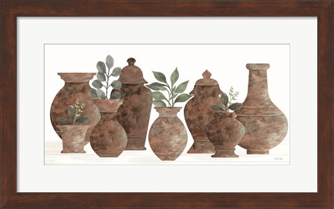 Framed Clay Vases and Pots Print