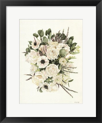 Framed White Bouquet Print