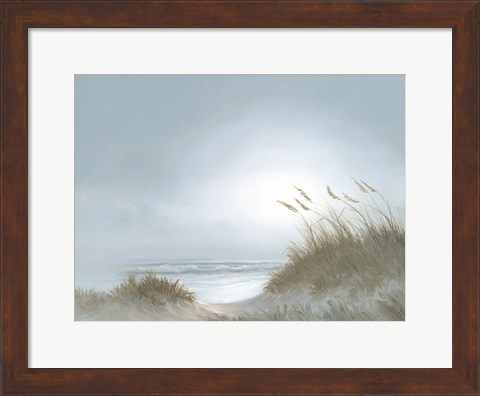 Framed Misty Morning Dunes Print