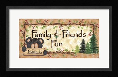 Framed Family Friends Fun Print