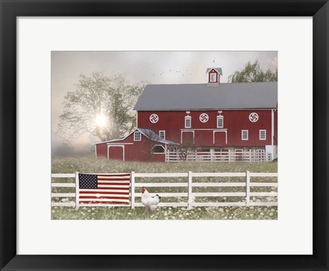 Framed Patriotic Farm Print