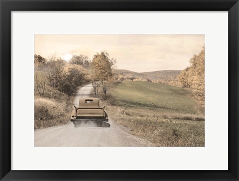 Framed Golden Country Road Print