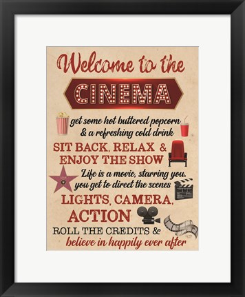 Framed Welcome to the Cinema Print