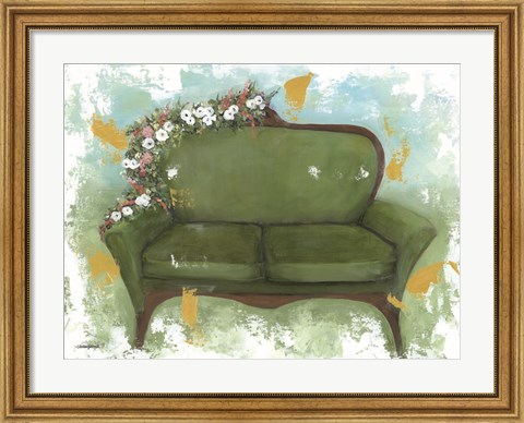 Framed Spring Floral Couch Print