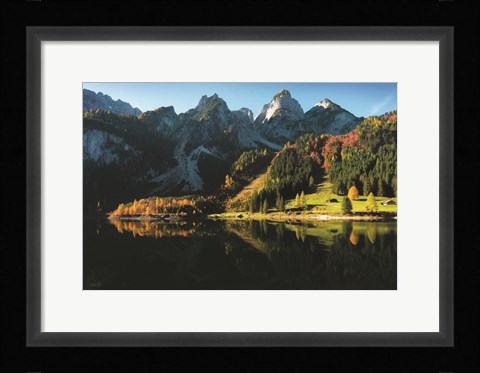 Framed Alps Reflected Print