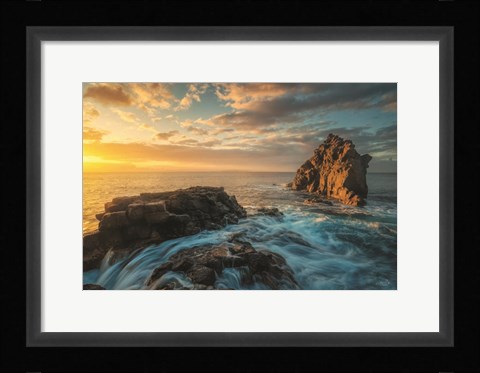 Framed Sunrise at the Coast Print