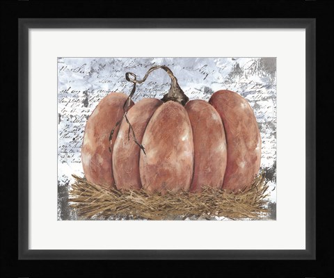 Framed Script Pumpkin Print