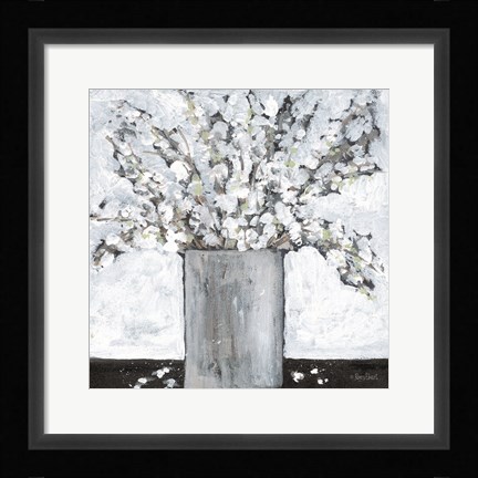 Framed Farmhouse Floral I Print