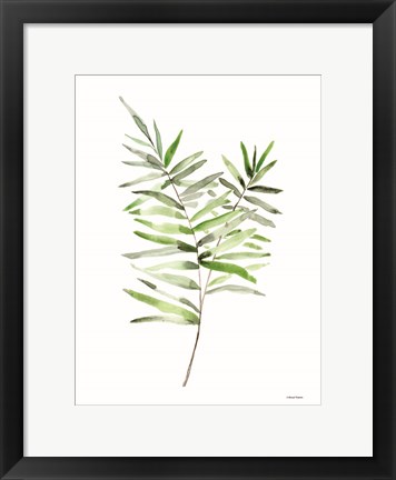 Framed Leafy Stem 1 Print