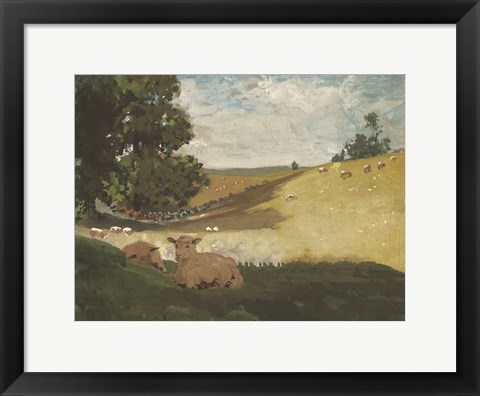 Framed Green Hill 2 Print