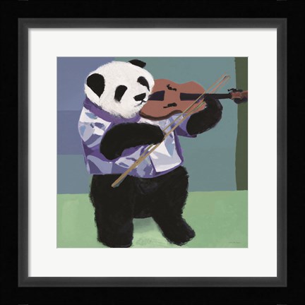Framed Panda Violinist Print