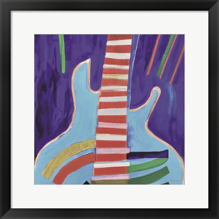 Framed Colorful Guitar Print