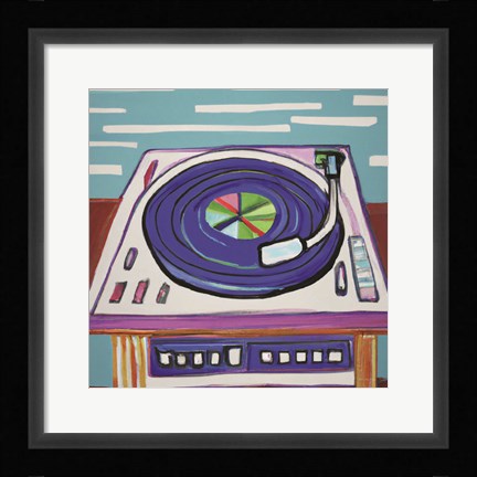 Framed Groovy Turntable Print